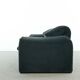 Maralunga 2seater sofa in dark grey striped fabrics by Vico Magistretti for Cassina