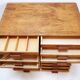 Vintage 22-drawer wooden flat filing cabinet, handmade