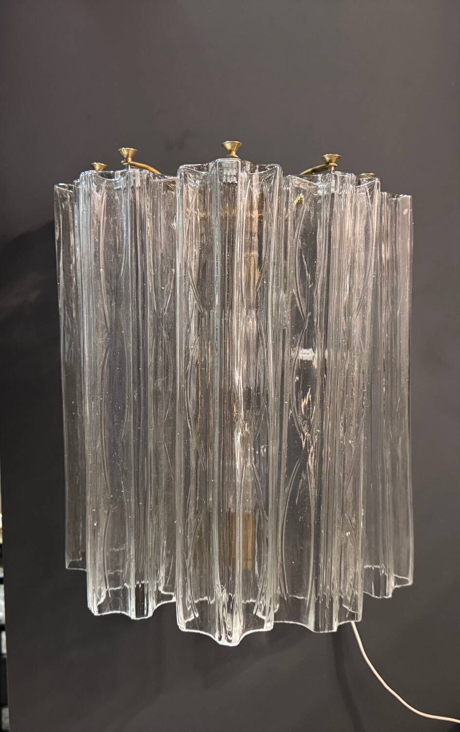 Murano Glass Tronchi Sconces Set of 8 1970’s