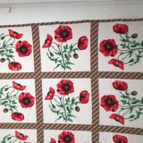 Rectangular tablecloth and 5 towels 70s