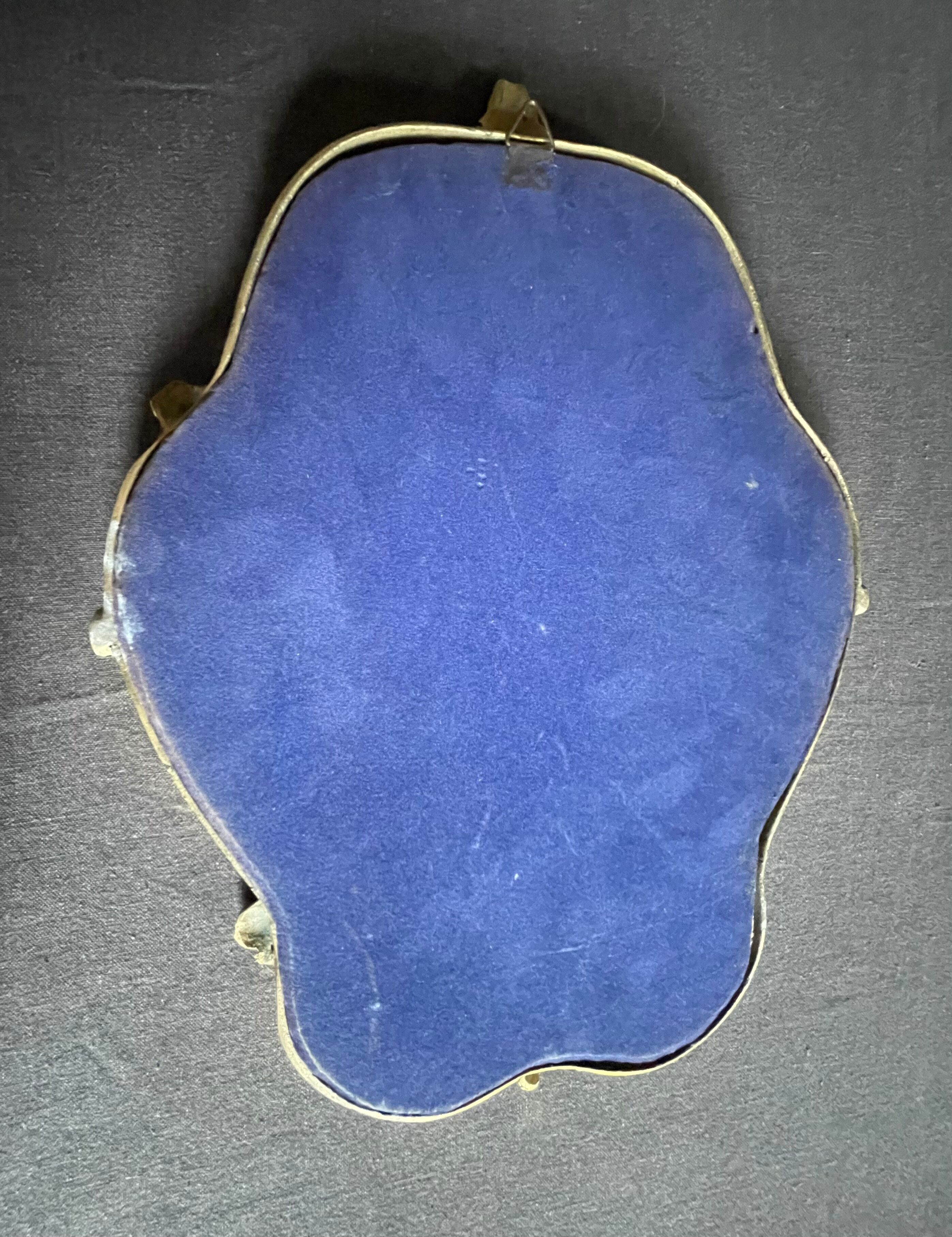 Gilded bronze mirror, 36x28 cm