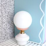 Lampe à poser vintage - opale et opaline