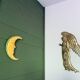 Plaster wall moon