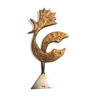 Bronze Rooster Yves Lohé circa 1950