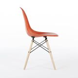 Orange Pair (2) Herman Miller Original Eames DSW Dining Side Shell Chairs