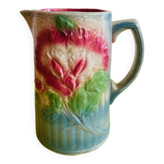 Old slip pitcher Made in France Sweet pea