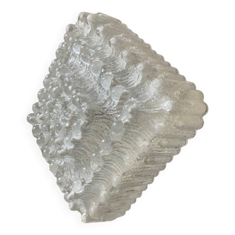 Plafonnier ou applique en verre moulé années 70