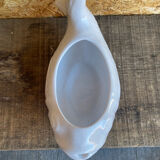 Vintage white ceramic fish sauce boat bruno evrard france