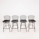 Set of 4 barstools by Harry Bertoia for Knoll, 1980