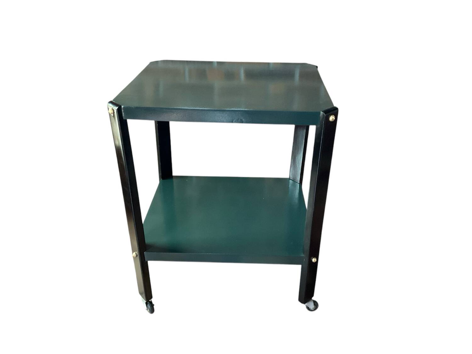 Desserte vintage en bois vert