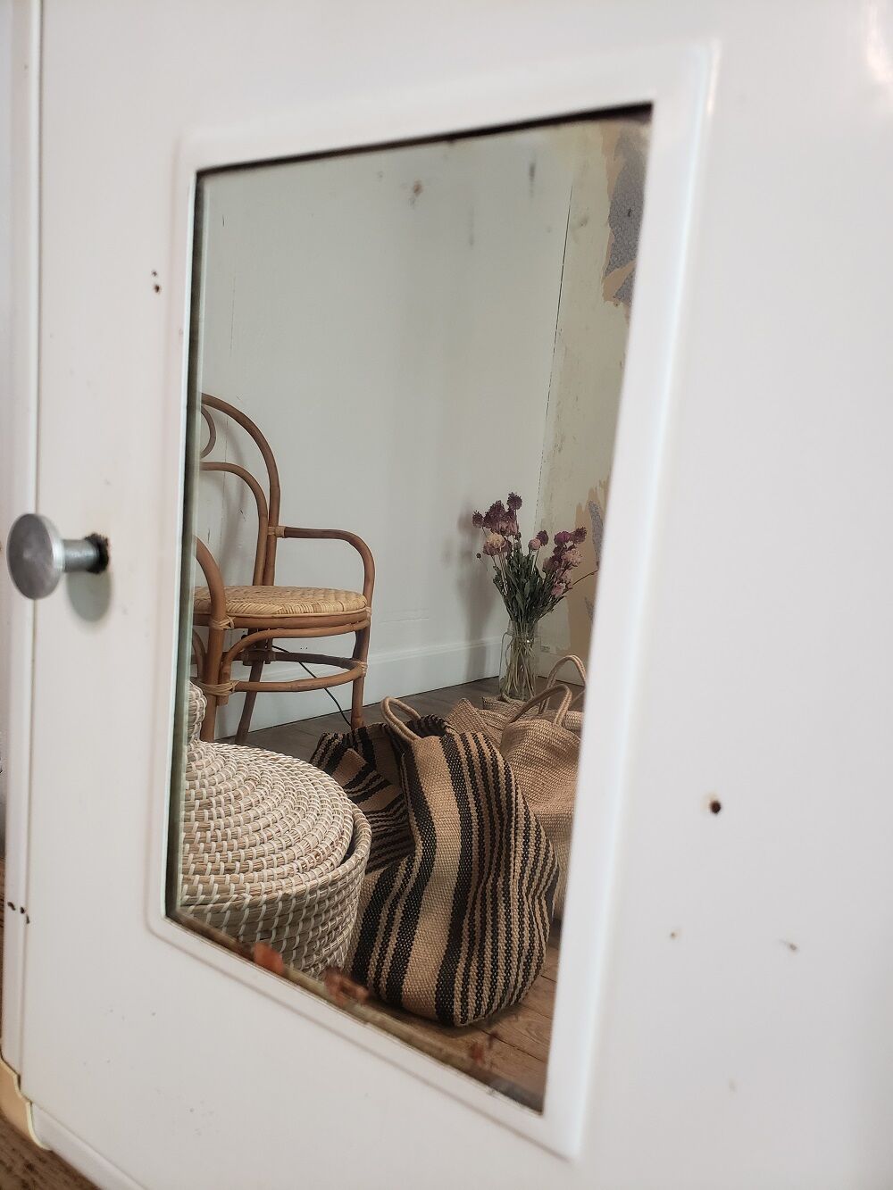 Metal pharmacy cabinet