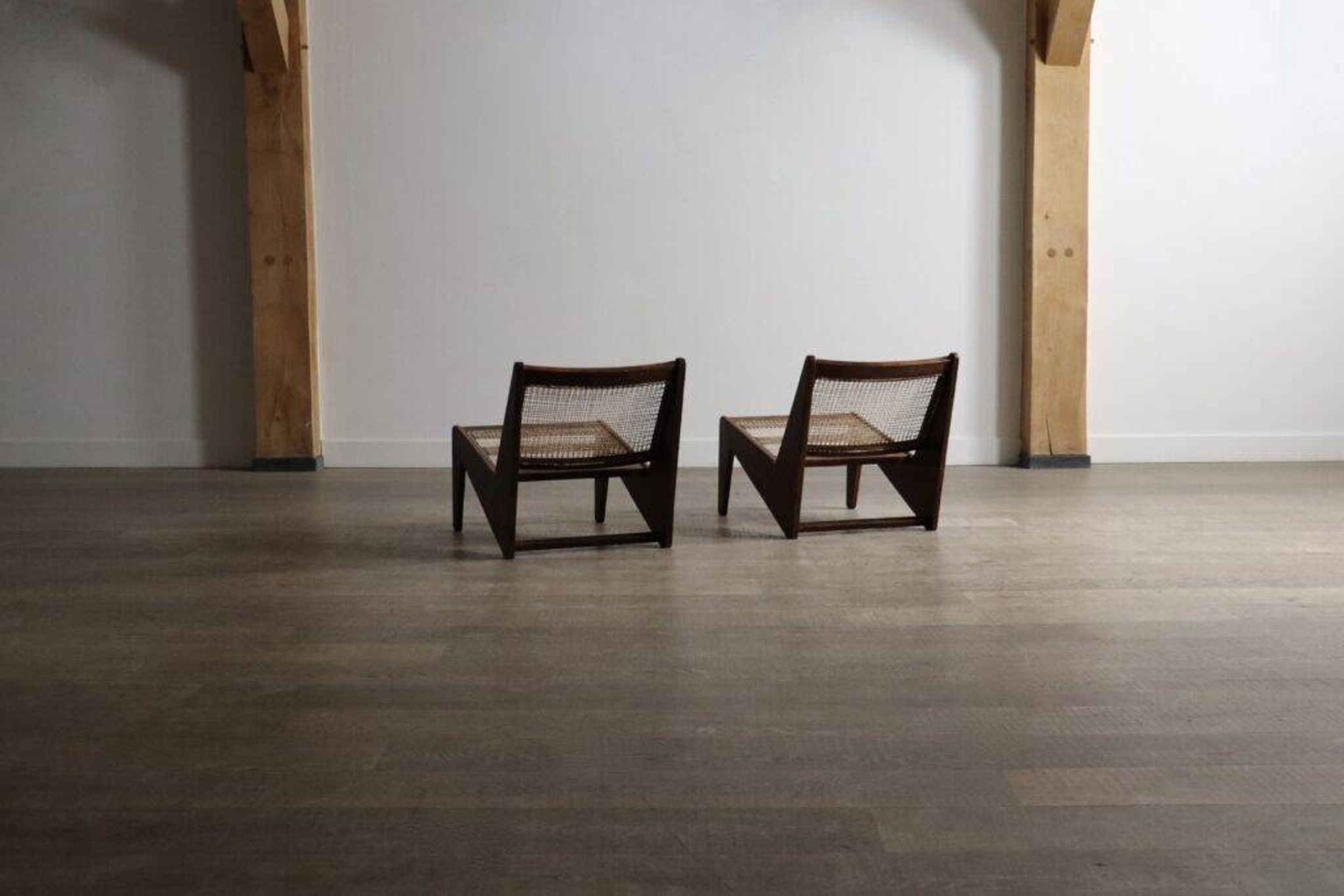 Pierre Jeanneret Kangaroo Chairs PJ-SI-59, India, 1955