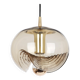 Large smoked glass pendant light by Peill & Putzler, Germany, 1970s.