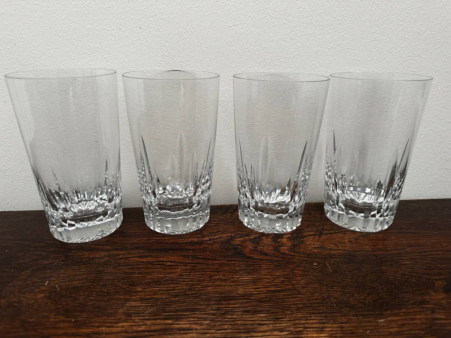 4 Baccarat Crystal Orangeade Glasses stamped Casino Model