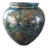 Eglomise Lacquered Glass Vase Line