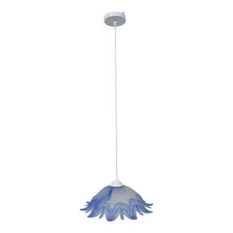 Vintage blue glass pendant light
