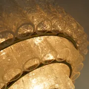 1960s vintage mid century doria ice glass CHANDELIER with 63 glass tubes