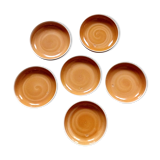 Set of 6 plates in Sarreguemines sandstone
