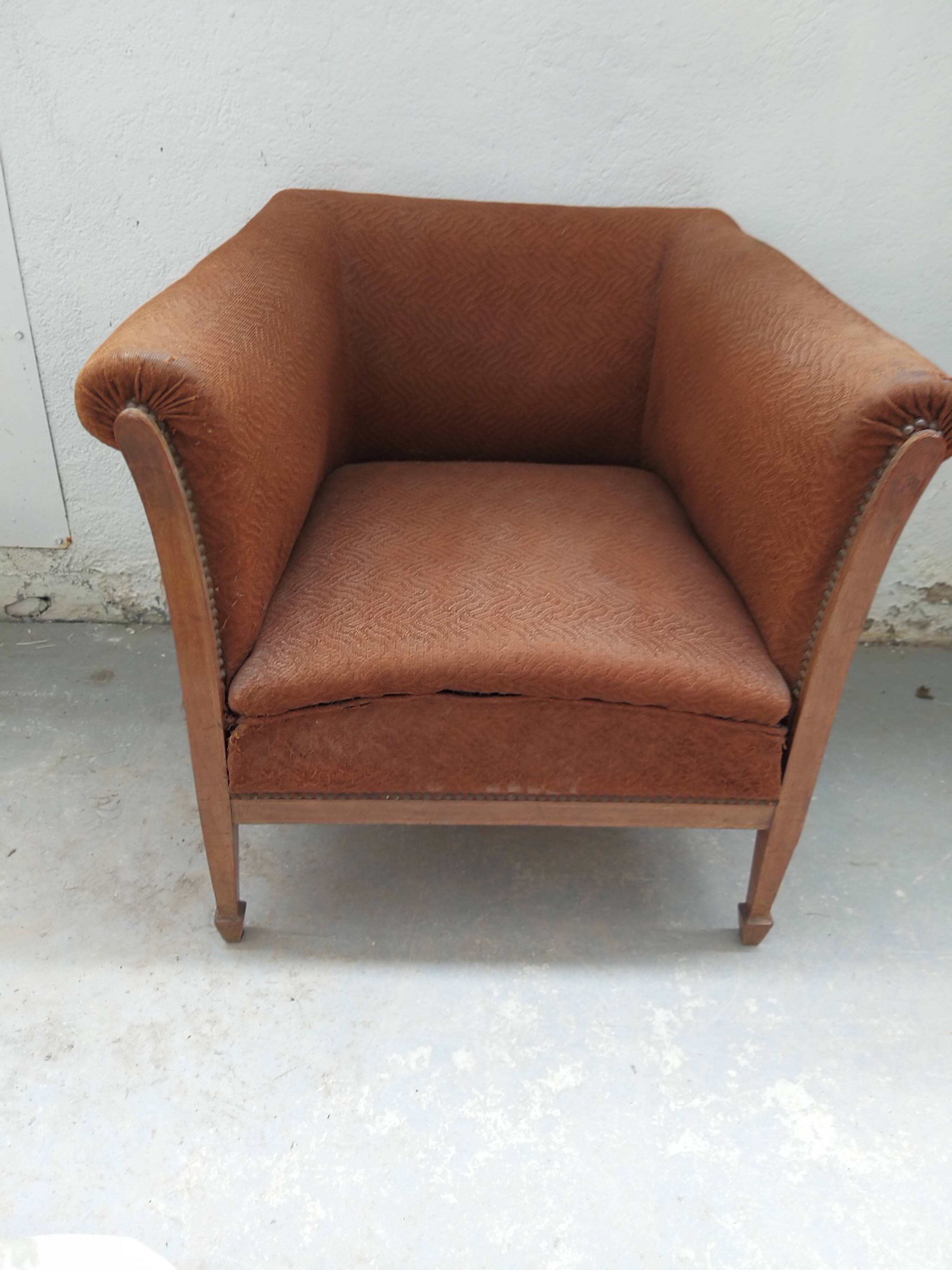 Convertible art deco armchair