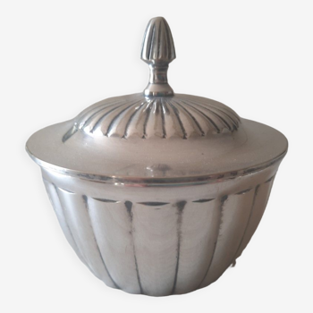 Covered pot silver metal lancel