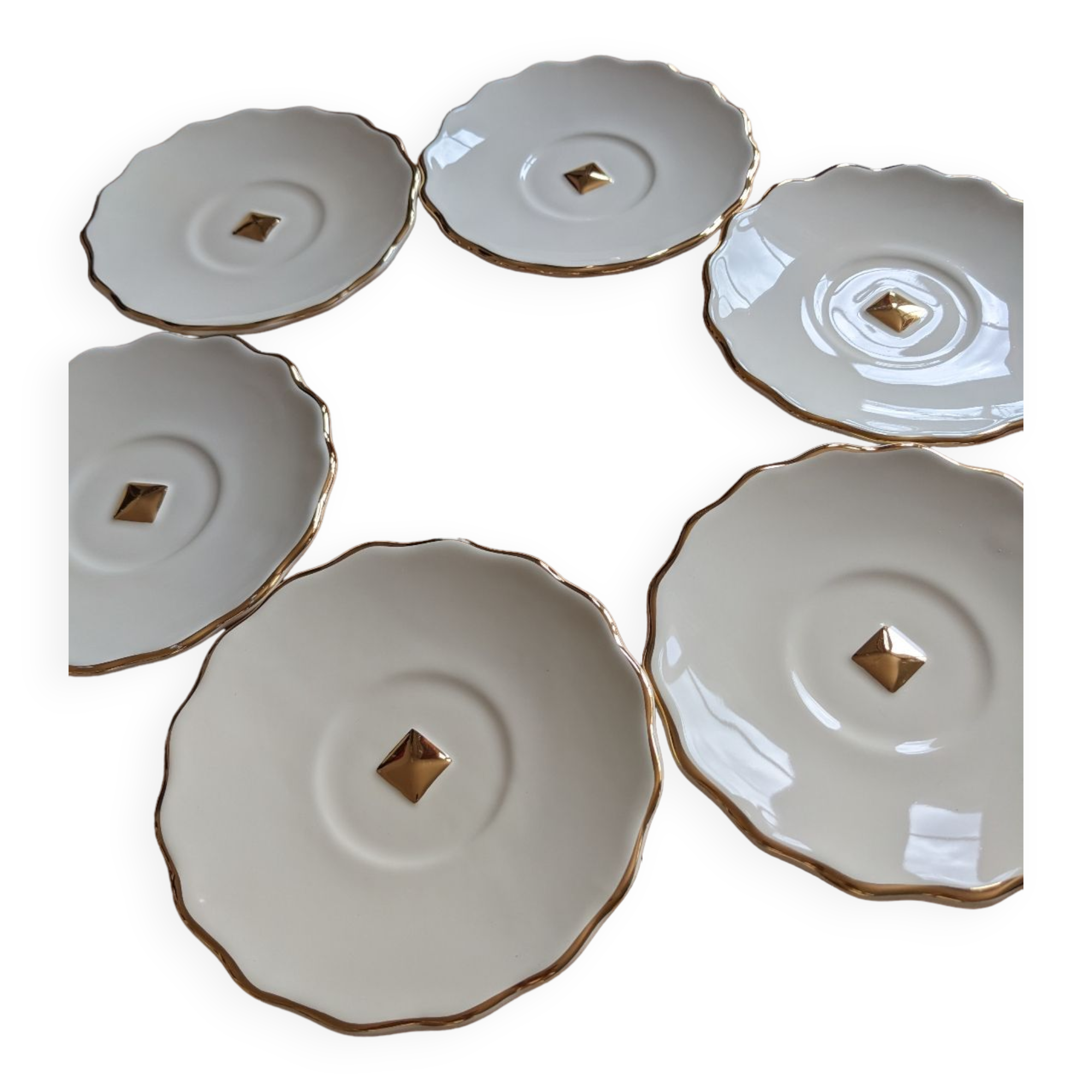 Lot assiettes à dessert Artichaut