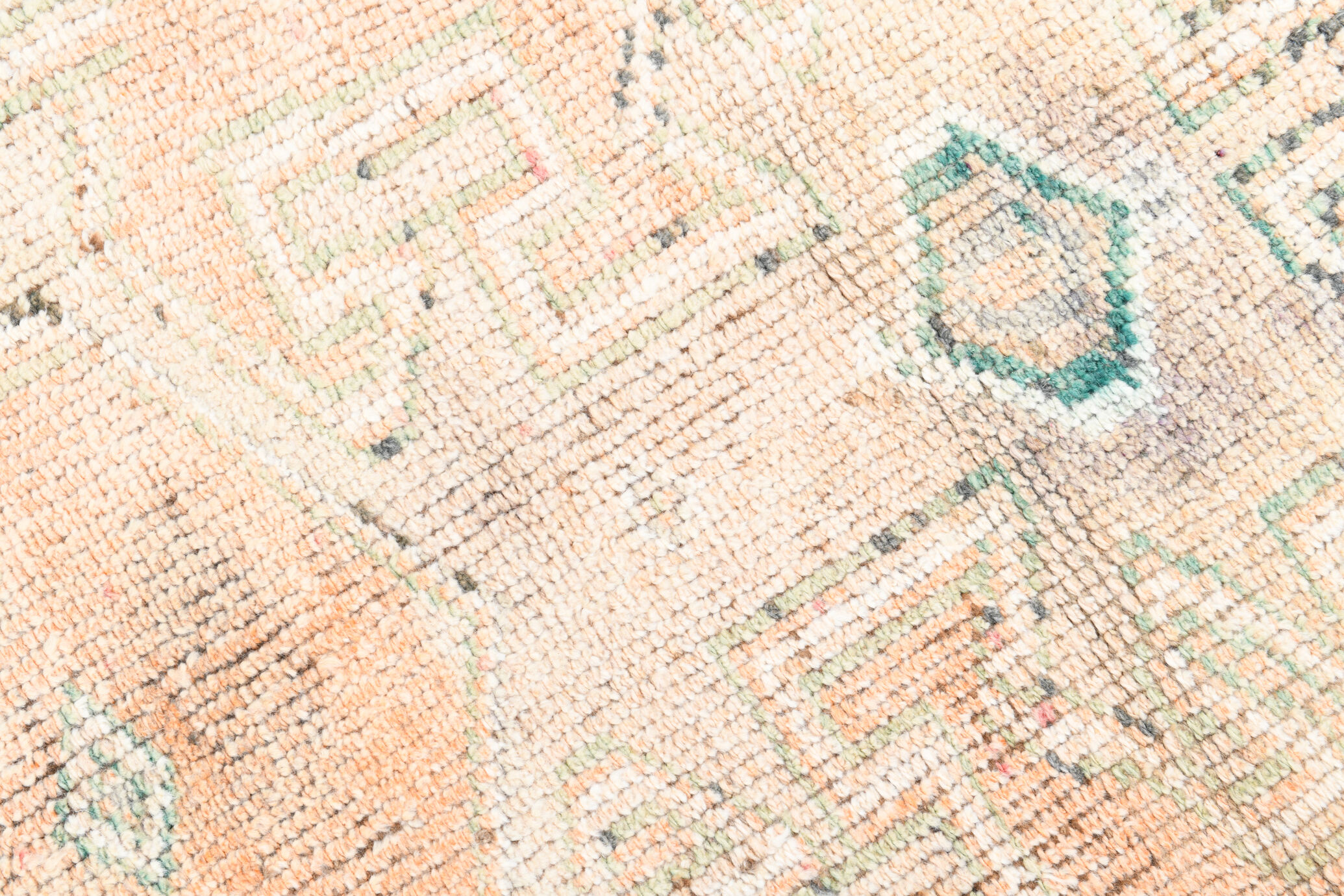 3x12 pale orange herki runner rug 99x380cm