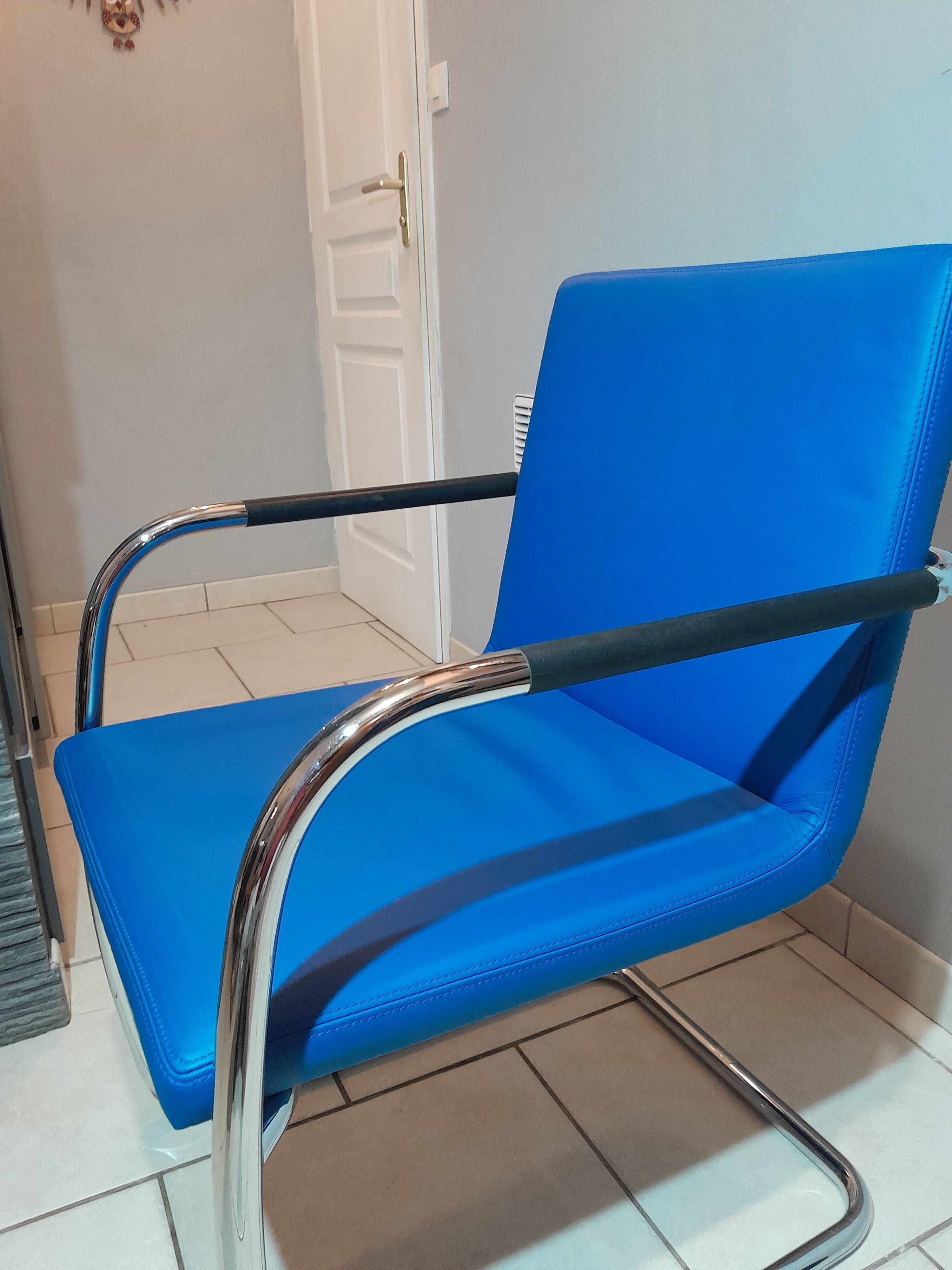 THONET sled-style chair, designer office/dining room chair with cantilever