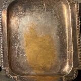 Silverware, patinated silver tray nineteenth