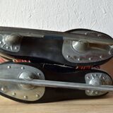 Pair of vintage Polar Match ice skates with carrying bag - 1970s
