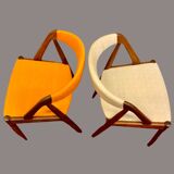 8 Scandinavian design chairs 1960s by Kai Kristiansen in solid teak "