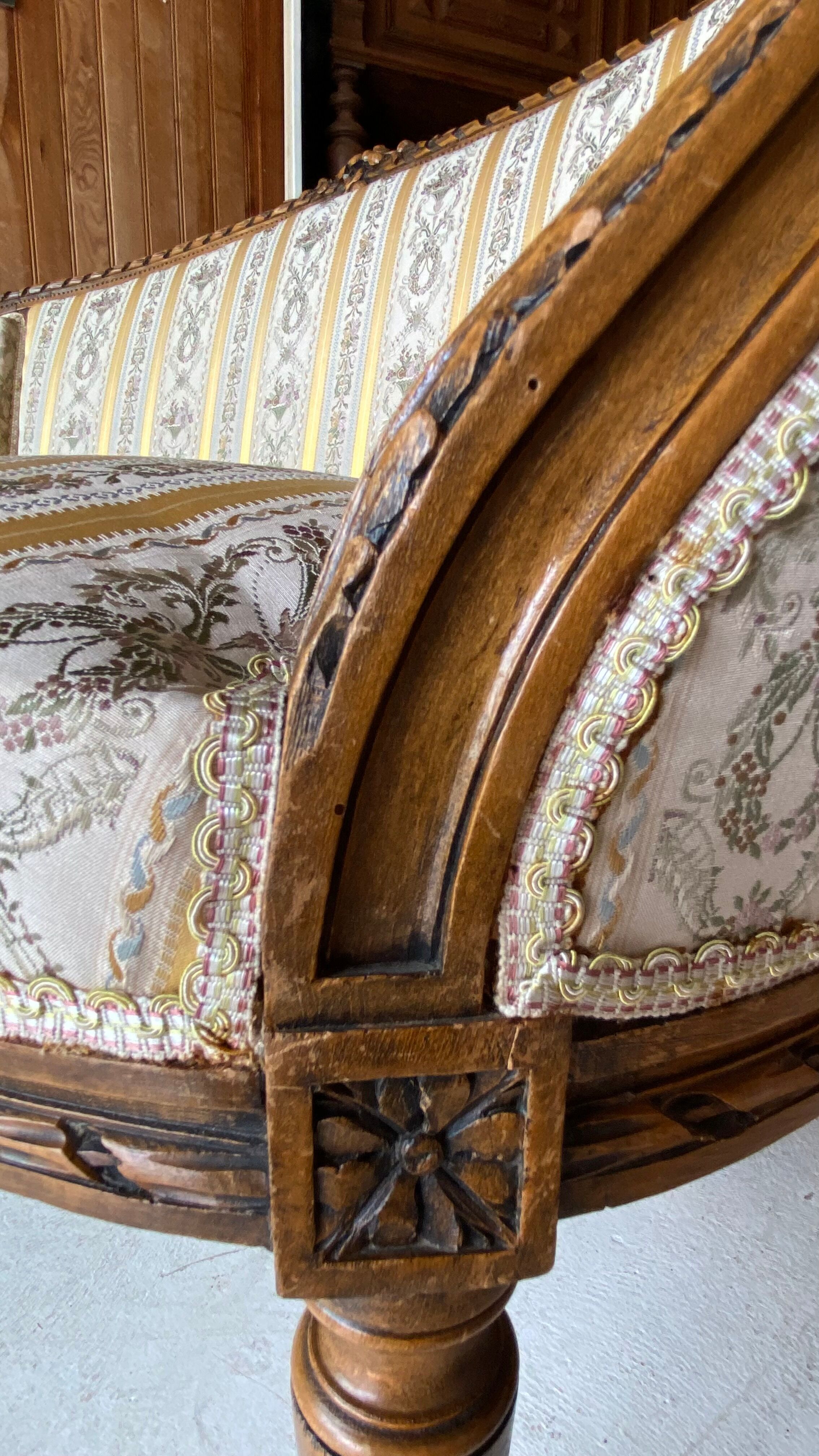 Salon soie et bois style Louis XV