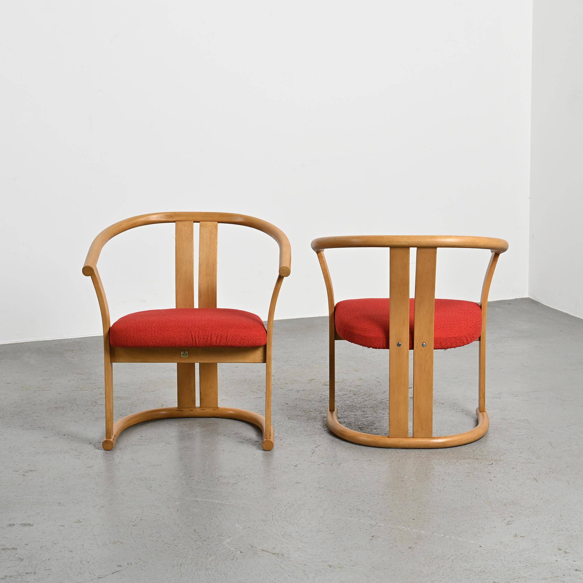 Pair of armchairs by Isamu Kenmochi, Japan circa 1965