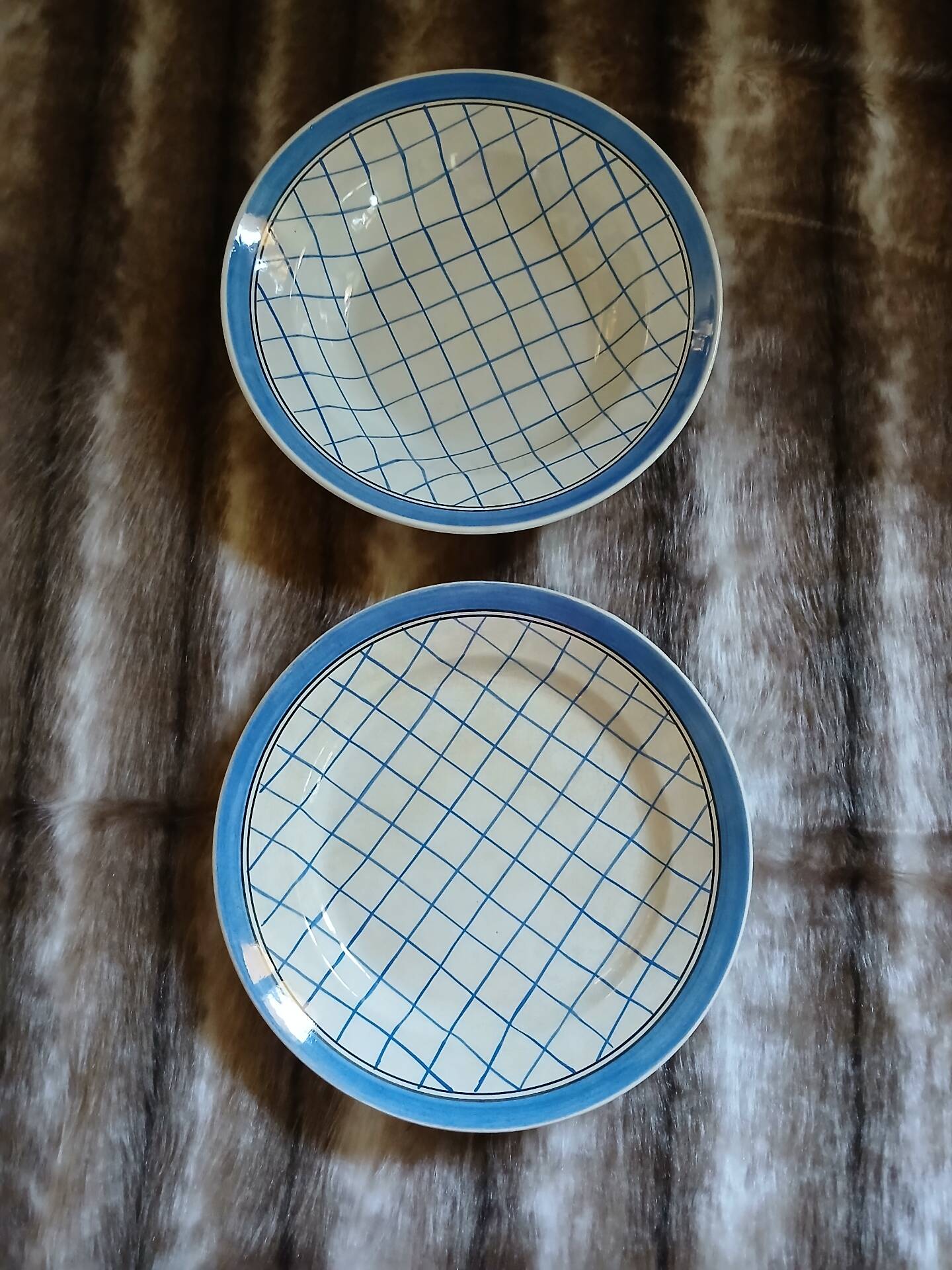2 plats ronds anciens "Michel " de Gien 