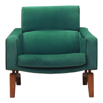 Green armchair, Danish design, 1970s, made in Denmark