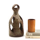 Stoneware ceramic lantern candle holder, 1960s