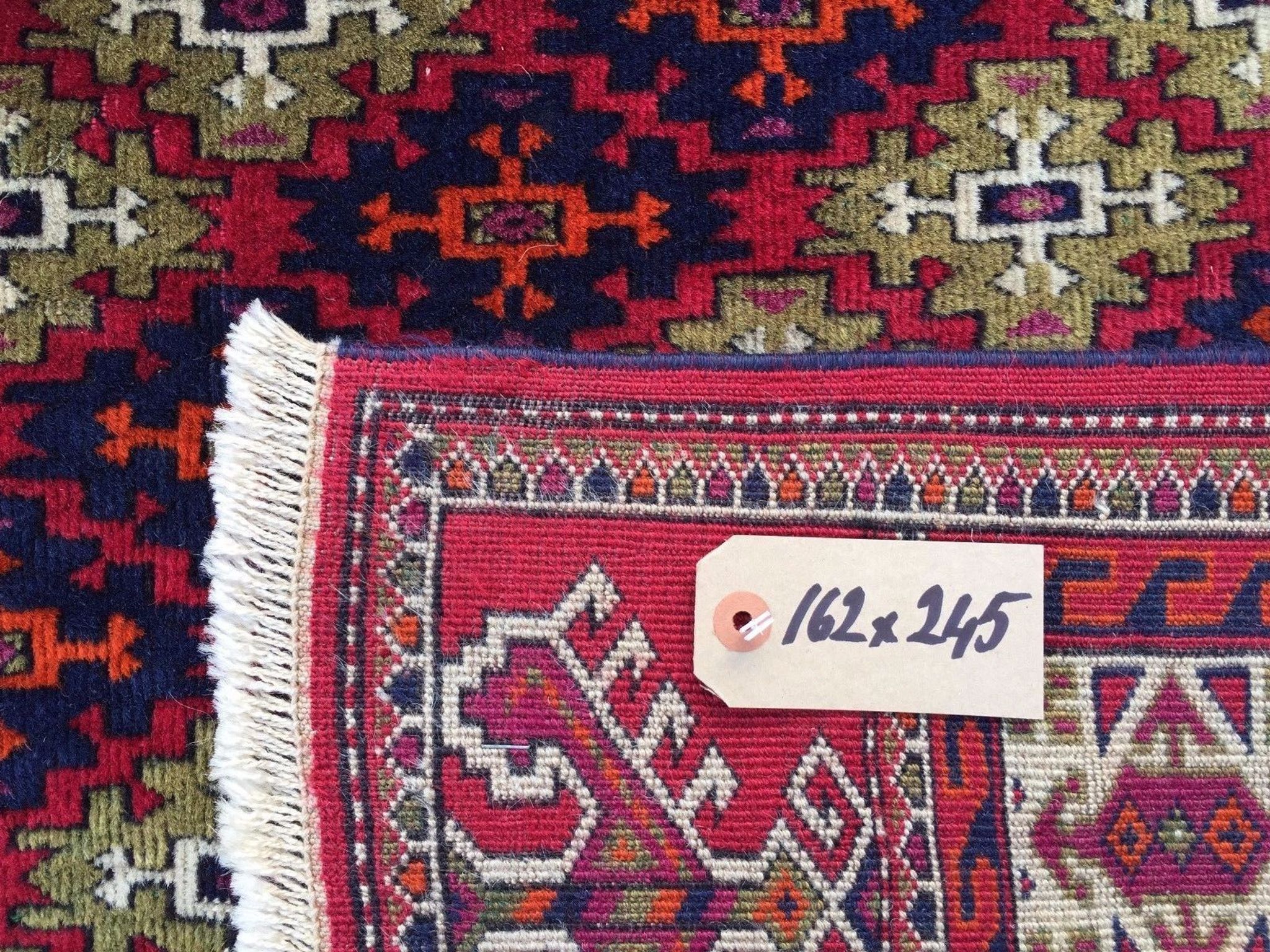 Fine Antique Turkmen Rug Wool Oriental Hand Made Rug 245x162cm Persian Vintage