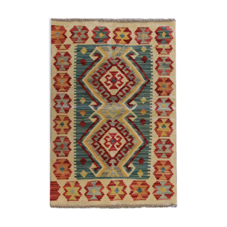Tapis traditionnel afghan Kilim Flatwoven Oriental Wool Area - 60x89cm