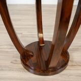 Late 20th Century Art Deco Round Mahogany Side Table, 1950s
