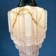 Art deco skyscraper – marbled pink opaline and brass