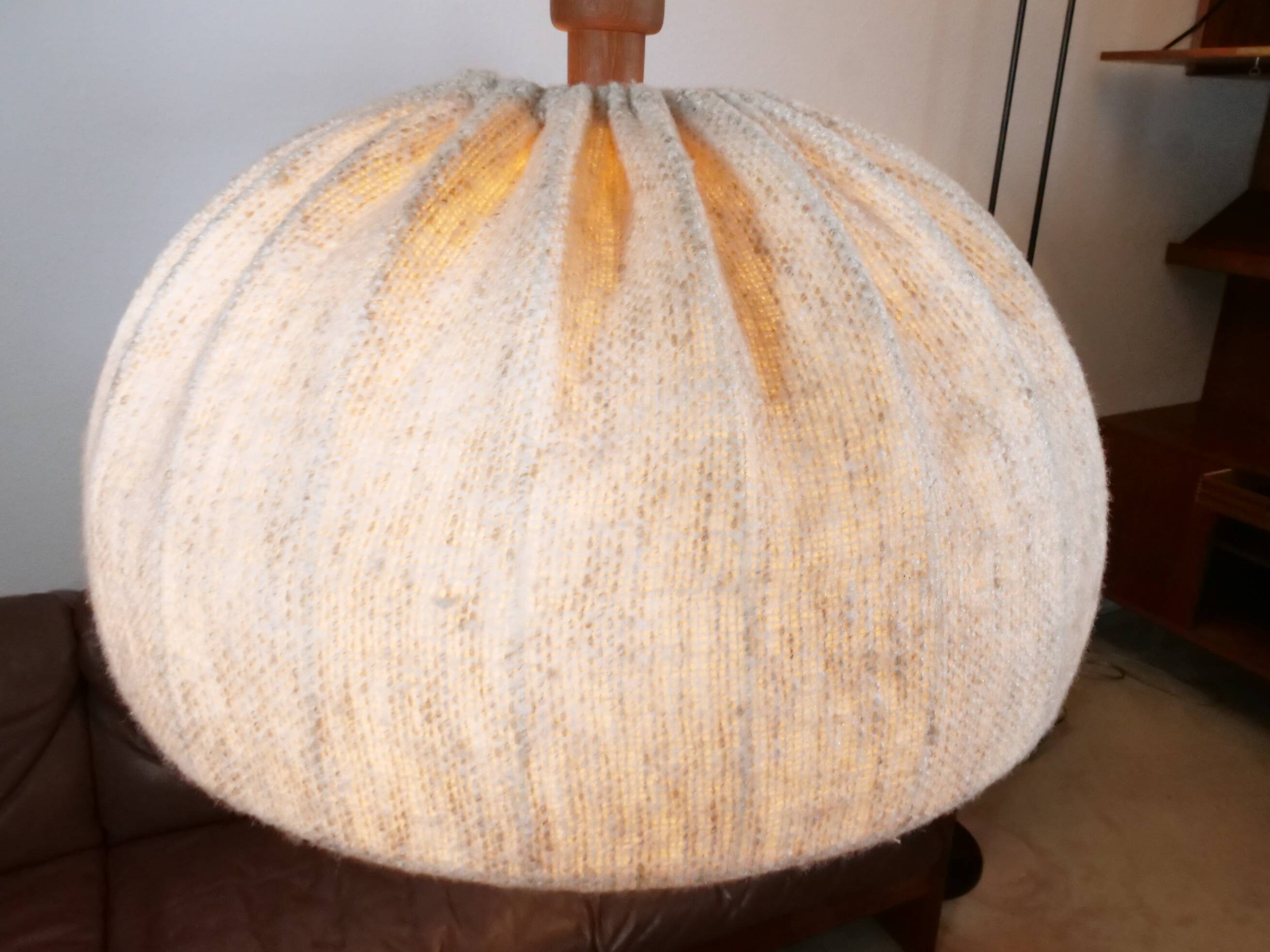 Teak Pull Pendant Ceiling Lamp Domus 1960s