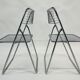 Set of four chrome folding chairs by Niels Gammelgaard for Ikea 1970