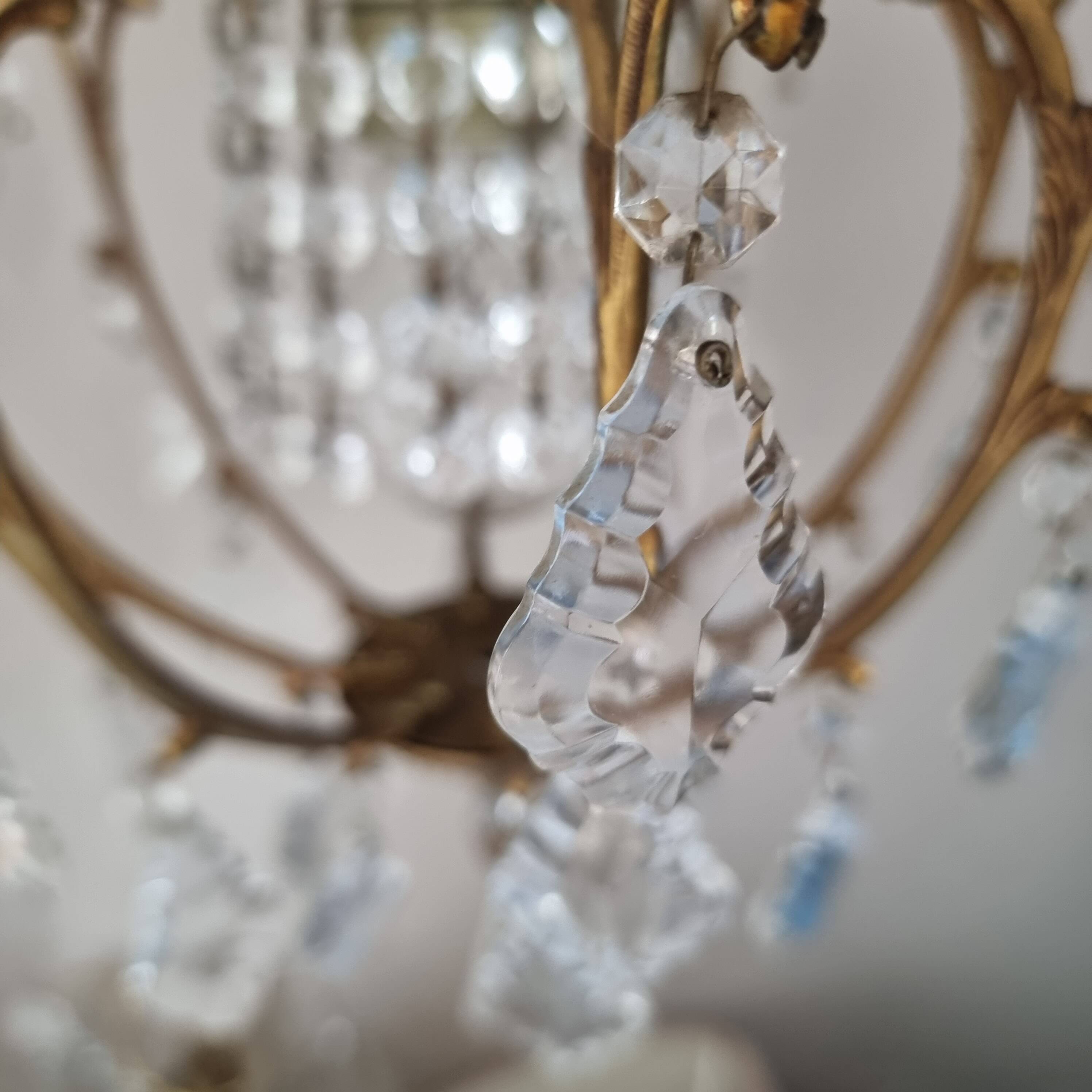 Authentic Peris Andreu chandelier, Valencia, Spain, 1950s, fully