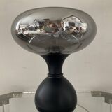 Vintage lamp in metal and smoked glass