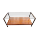 Table basse verre et bois