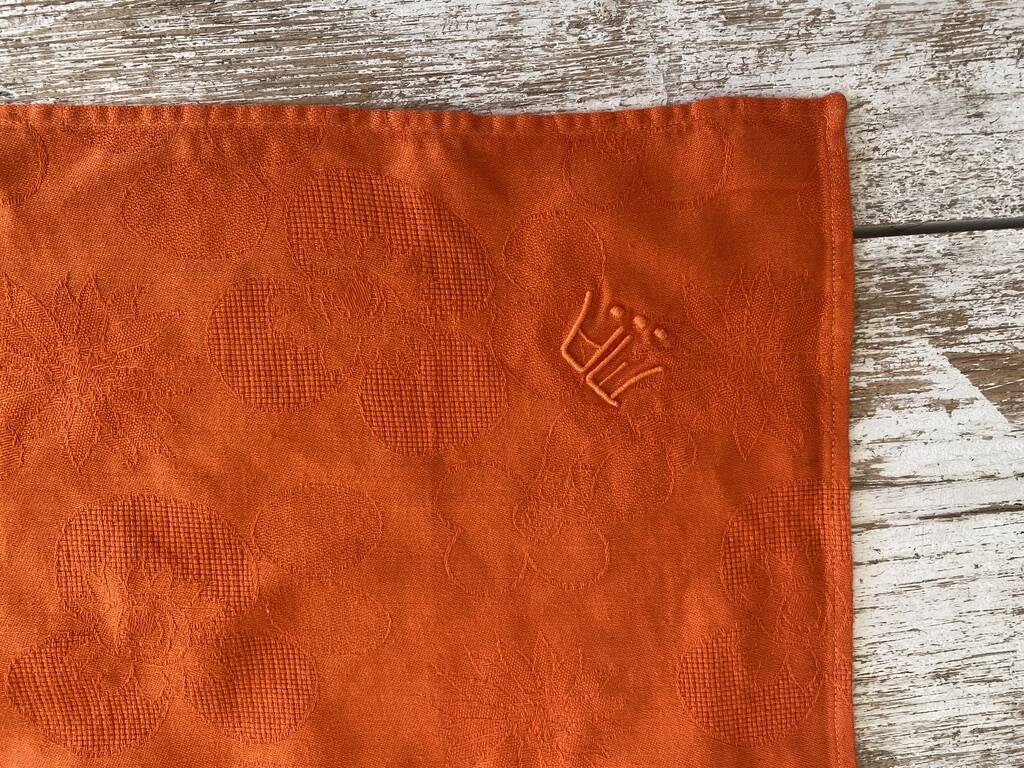 10 antique monogrammed napkins MA - 38x38 cm - Cotton