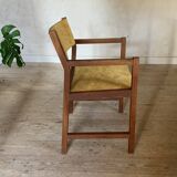 Vintage Danish armchair by Borge Mogensen yellow velvet