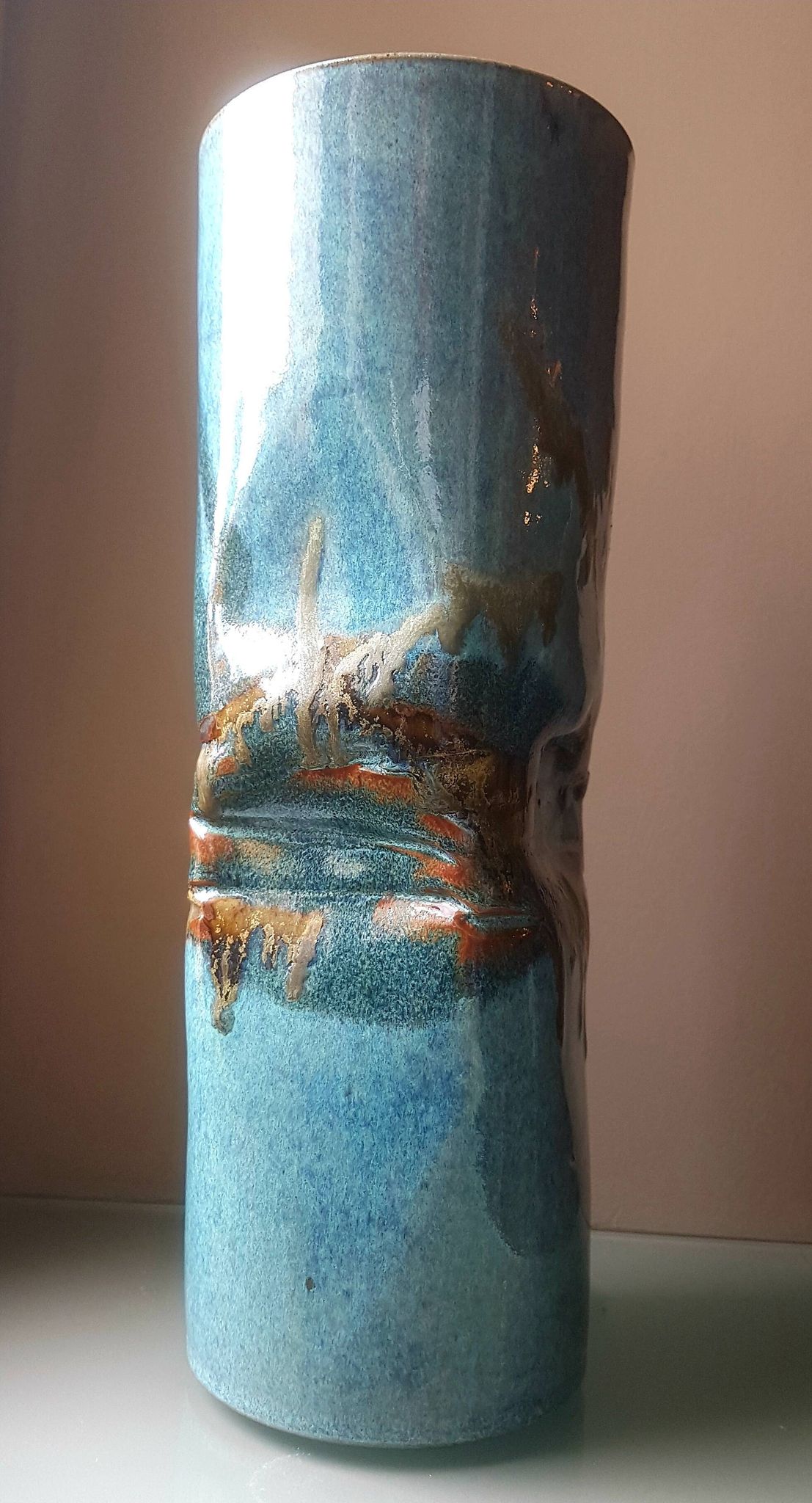 Vintage sandstone vase 60s 70s