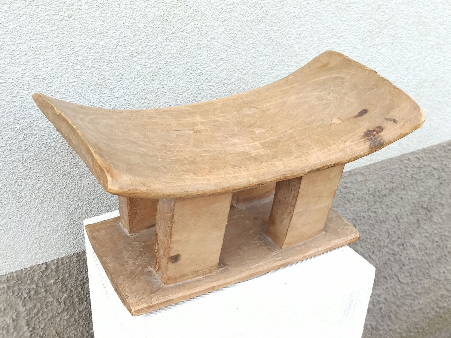 Antique wooden stool Ashanti African art from Ghana