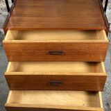 Bookcase Scandinavian modular storage unit in teak 1960