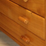 Vintage solid elm chest of drawers, 1970